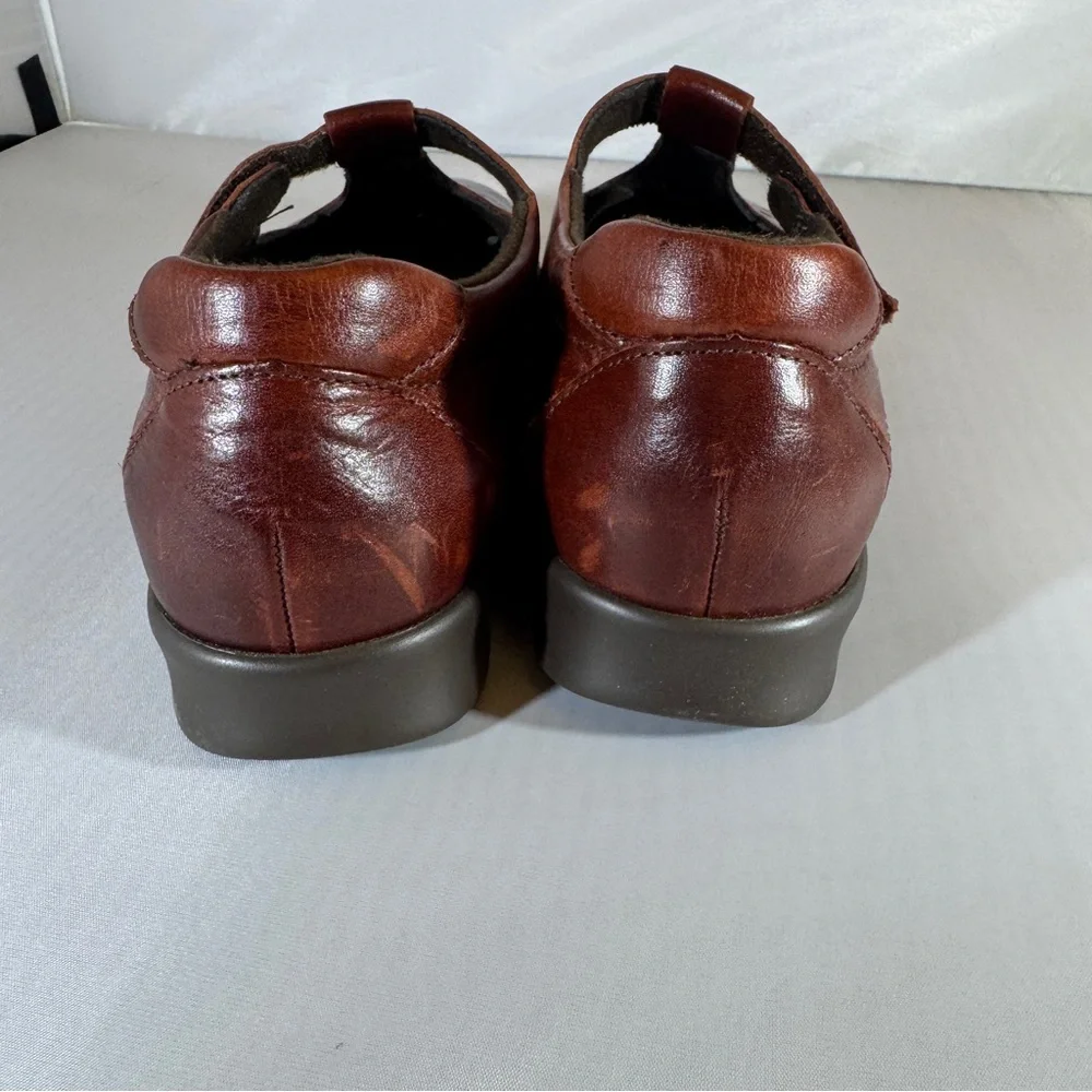 SAS Mary Jane Brown Leather 7.5 Academia Lolita US Tripad Comfort Shoes Y2K 90s - Picture 7 of 13
